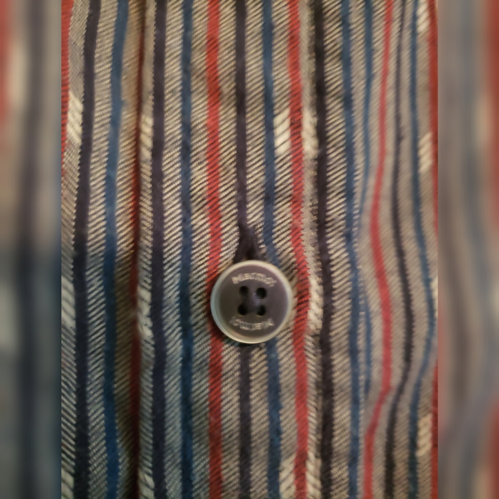 Marmot Striped Button Down With Arrow Pattern L - image 4
